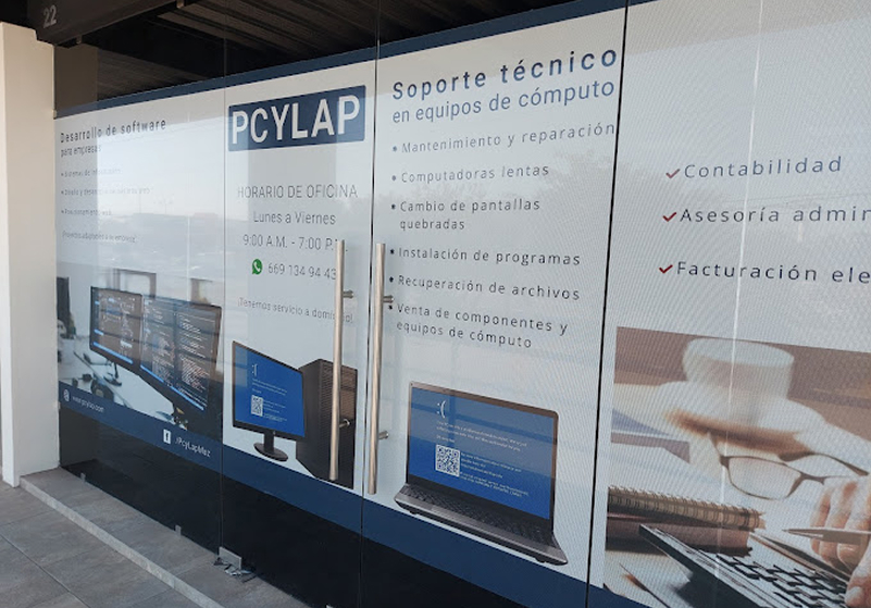 PCYLAP | Fotografía exterior del taller de computadoras en Mazatlán Sinaloa.